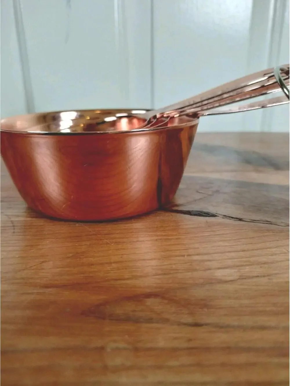 Set of 4 Copper Measuring Cups - Stainless Steel, Nesting, Modern Farmhouse‎